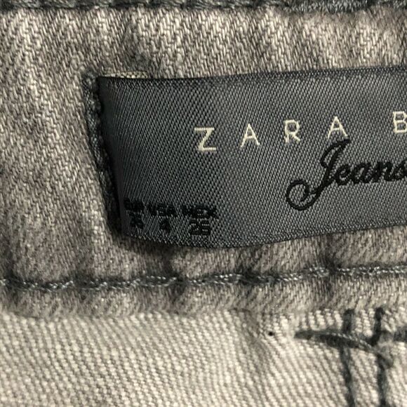 Zara Basic Womens Stretch Mid Rise Skinny Denim Jeans Size 4 Gray Wash Inseam 31 - Picture 6 of 6